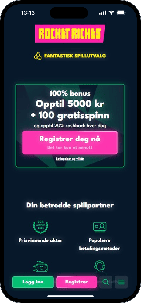 Rocketrichs Casino med raske utbetalinger