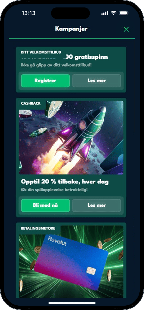 Bonustilbud På Rocket Riches Casino